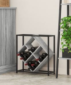vidaXL Weinregal Grau Sonoma 51x18x52,5 cm Holzwerkstoff