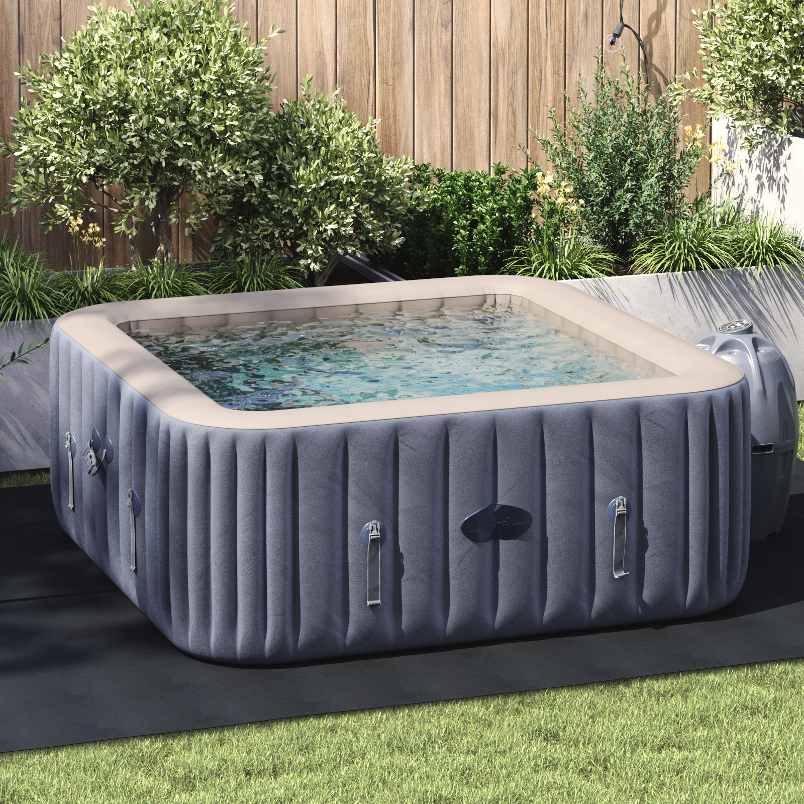 vidaXL Rechteckige Poolabdeckung Schwarz PVC 300 x 220 cm Langlebig