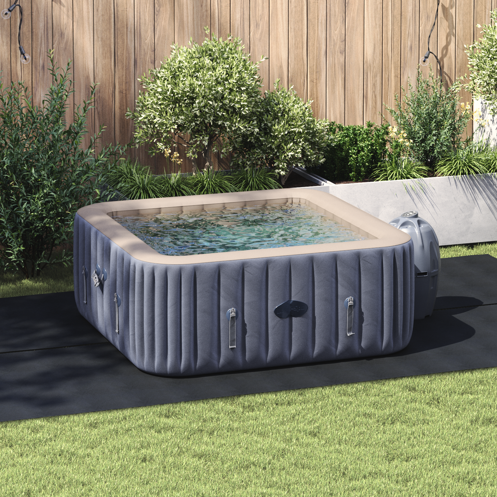 vidaXL Rechteckige Poolabdeckung Schwarz Kunststoff 420 x 220 cm