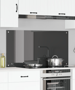 vidaXL Küchenrückwand Dunkelgrau 120x60x0,6 cm Hartglas