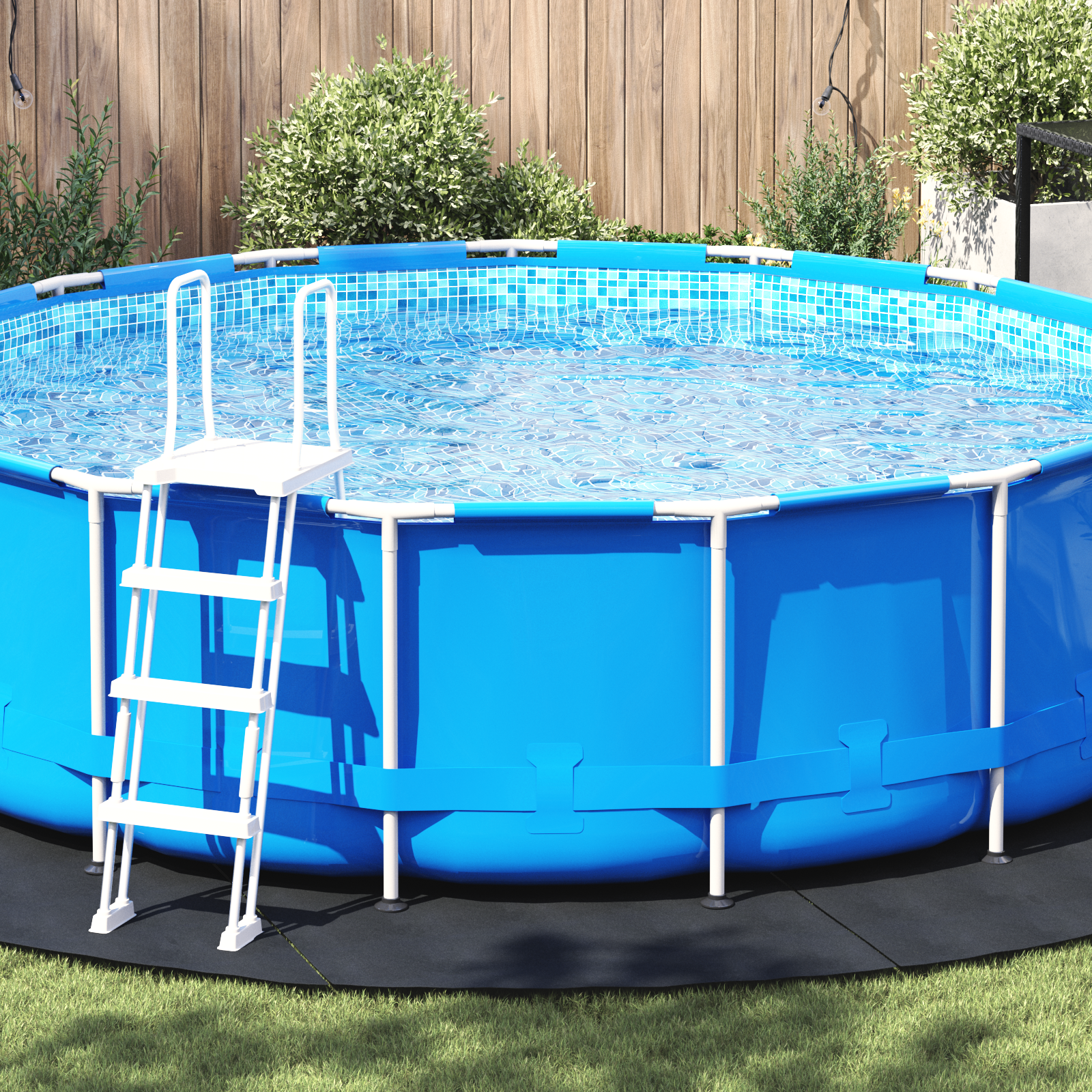 vidaXL Runde Poolabdeckung Schwarz Polyethylen Ø 458 cm