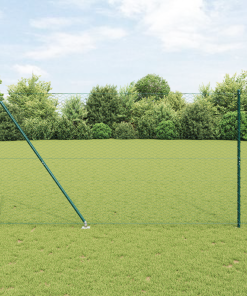 vidaXL Zaunset 2er Set Grün Metall 25 x 1,5 m Langlebig