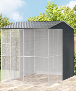 vidaXL Voliere Anthrazit 215x310x247 cm Stahl