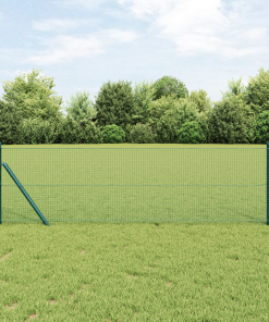 vidaXL Zaunpfosten-Set Set von 2 Grün Metall 25 x 0,5 m Langlebig