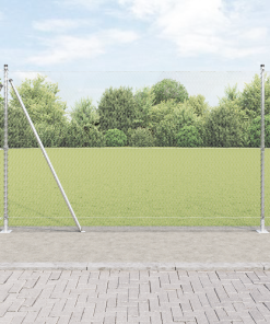 vidaXL Zaunset Set aus 2 Verzinkter Stahl 25 x 1,5 m Langlebig