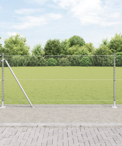 vidaXL Zaunset 2er Set Verzinkter Stahl 25 x 1 m Maschen Langlebig