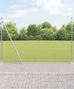 vidaXL Zaunset Set von 2 Feuerverzinkter Stahl 25 x 1,5 m Langlebig