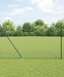 vidaXL Zaunset Set von 2 Grün Metall 25 x 1,5 m Langlebig