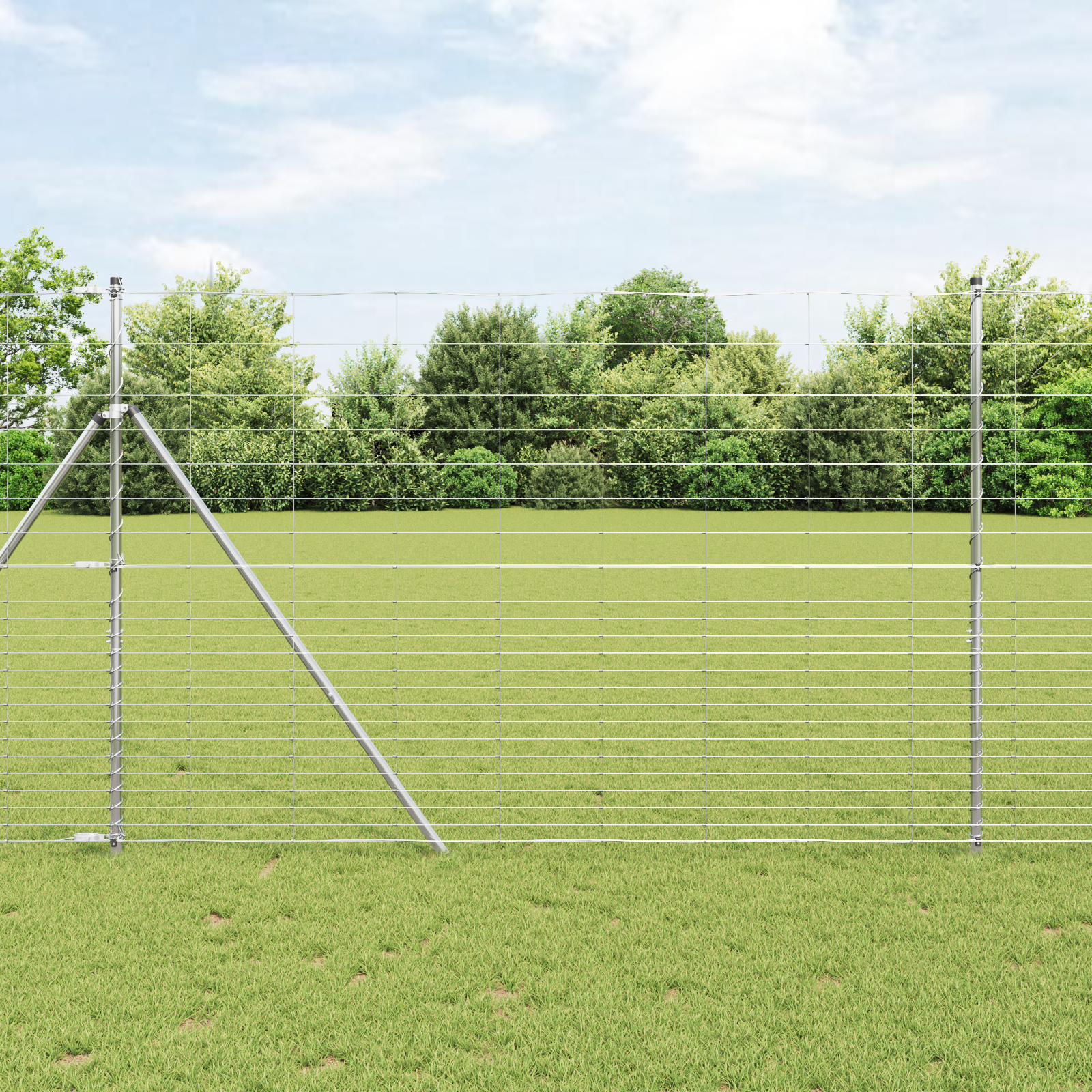 vidaXL Weidezaun 1.6x10 m Verzinkter Stahl
