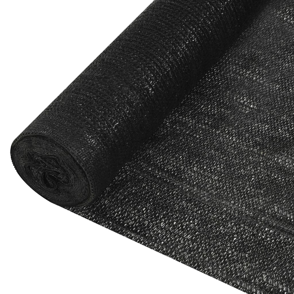 vidaXL Zaunblende Schwarz 3,6x25 m HDPE 195 g/m²