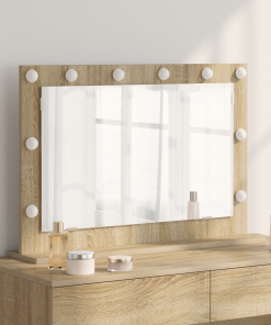 vidaXL Waschspiegel Sonoma Eiche Holzwerkstoff, Glas 80 x 55 x 18 cm