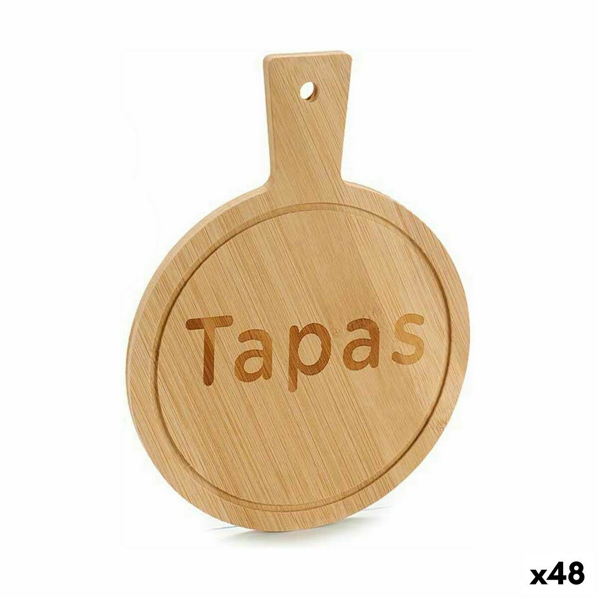 Vassoio per aperitivi Kinvara Nero Legno 14 x 1 x 19 cm Con maniglia (48 Unità)