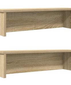 vidaXL Küchenregale Stapelbar 2 Stk. Sonoma-Eiche 60x15x16 cm