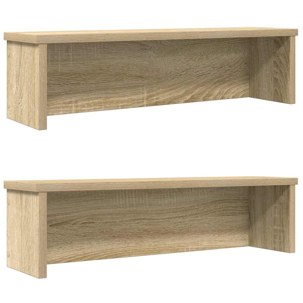 vidaXL Küchenregale Stapelbar 2 Stk. Sonoma-Eiche 60x15x16 cm