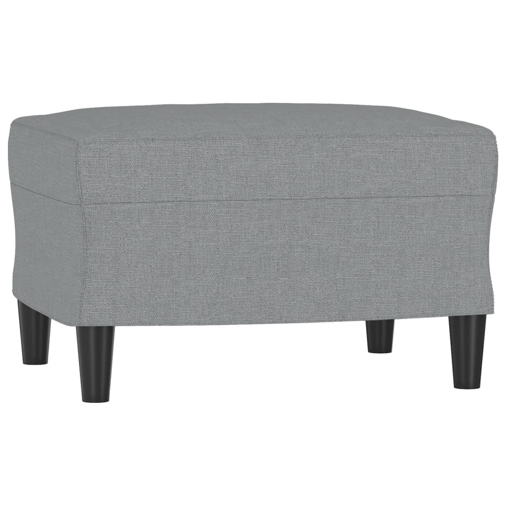 Poltrona Con Poggiapiedi Grigio Chiaro 60 Cm In Tessuto - Image 5
