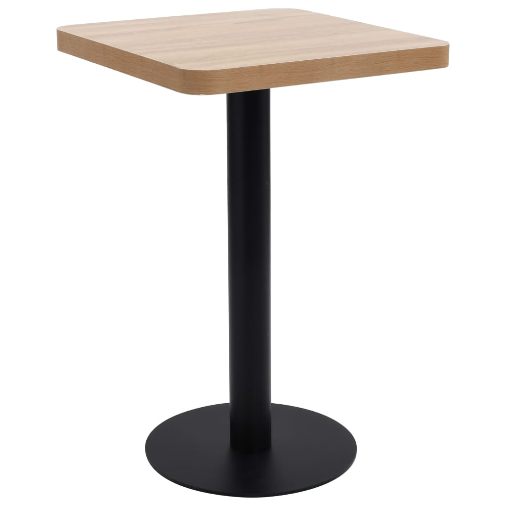 Tavolo Da Bistrot Marrone Chiaro 50x50 Cm In Mdf