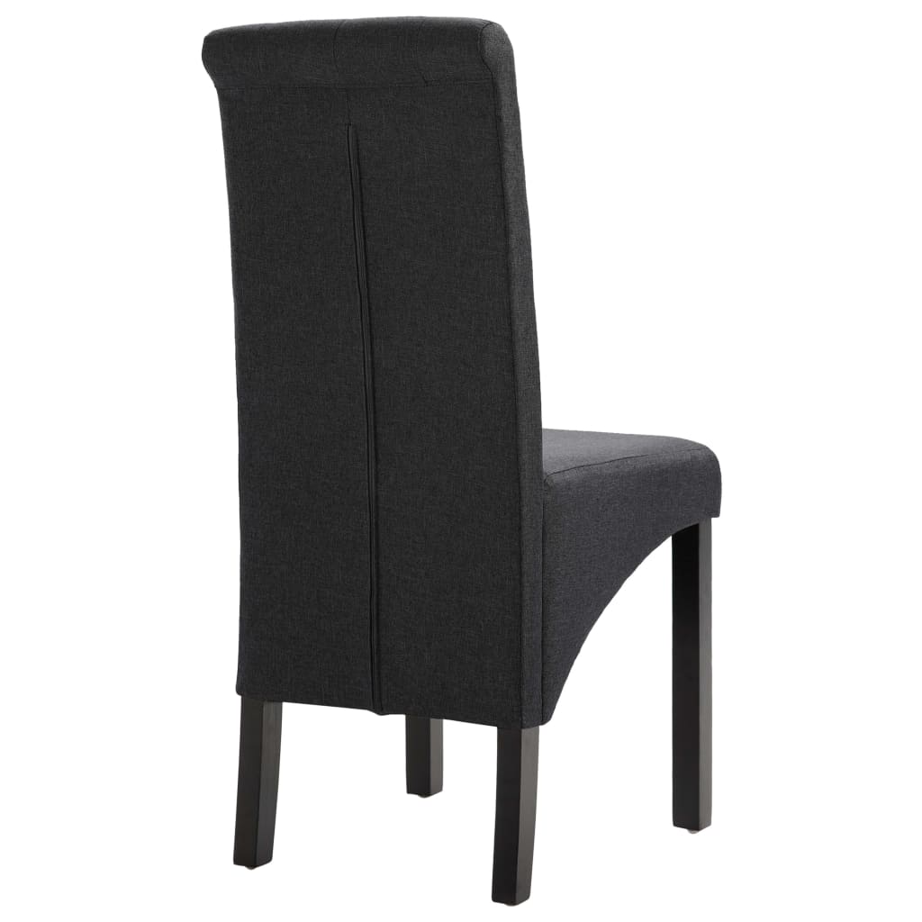 Sedie Da Pranzo 6 Pz Grigio Scuro In Tessuto - Image 5