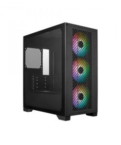 Cooler Master Case Elite 301 Mini Tower M-Atx/ Mini Itx, Usb C, 3x Argb 120mm Fans Included