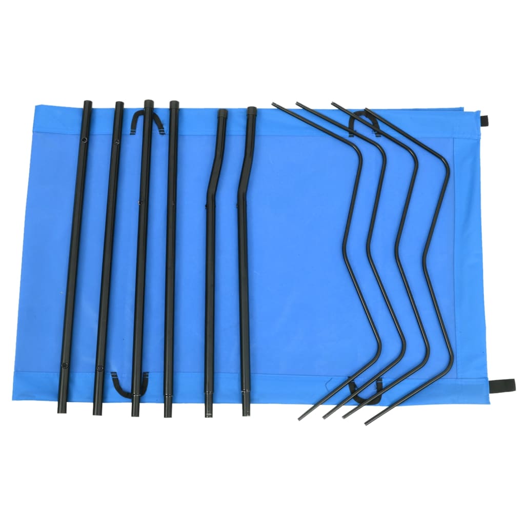 Lettino Da Campeggio 180x60x19cm Tessuto Oxford E Acciaio Blu - Image 3