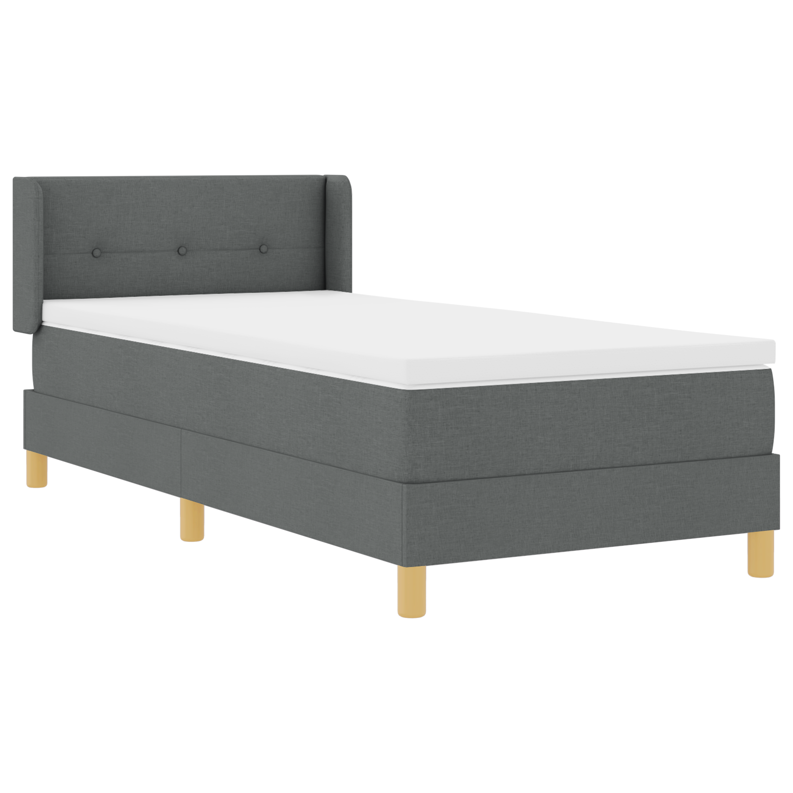 <strong>letto A Molle</Strong> Grigio Scuro 90 X 190 Cm Tessuto - Image 6