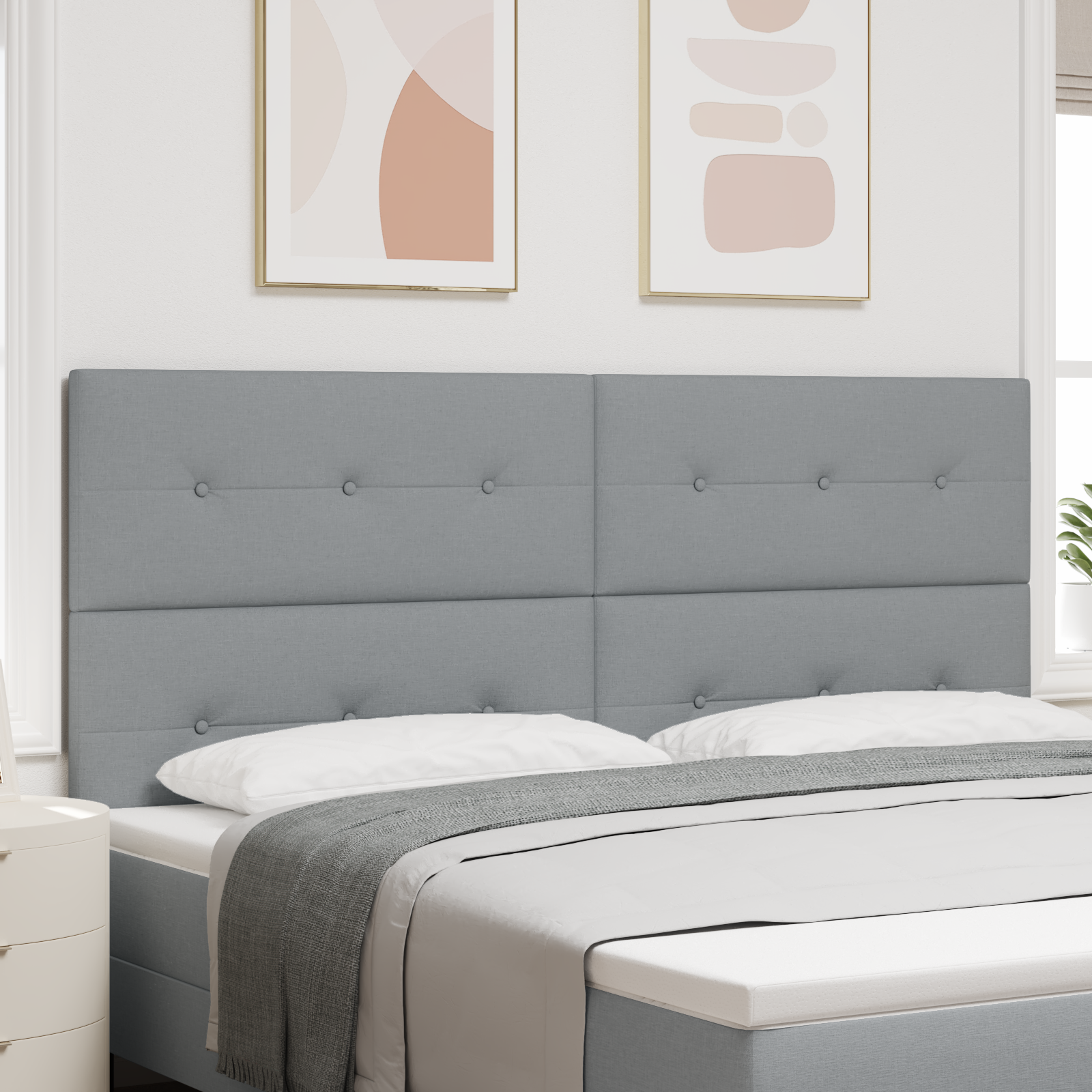 Applique Led Grigio 100 Cm Tessuto