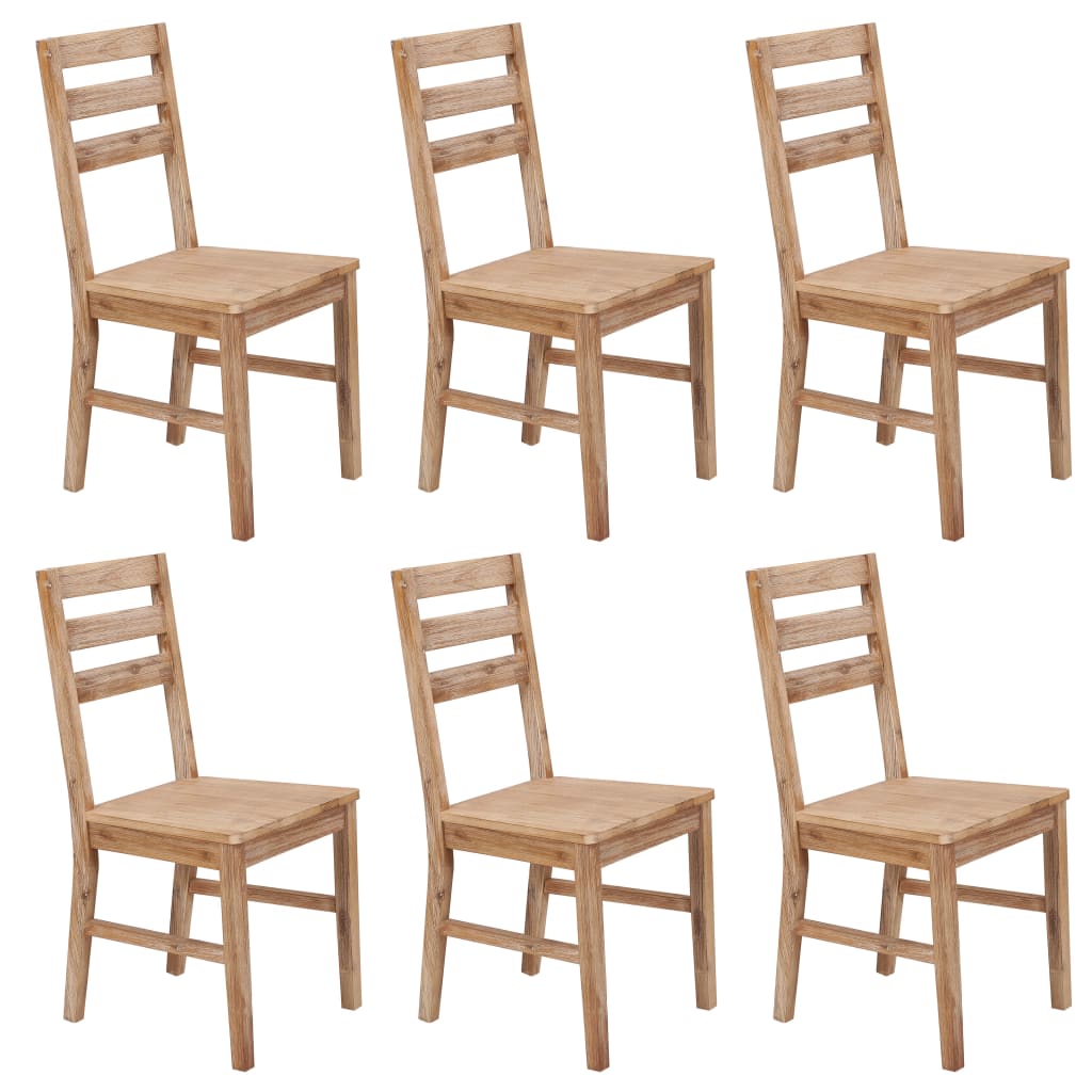 Sedie Da Pranzo 6 Pz In Legno Massello Di Acacia