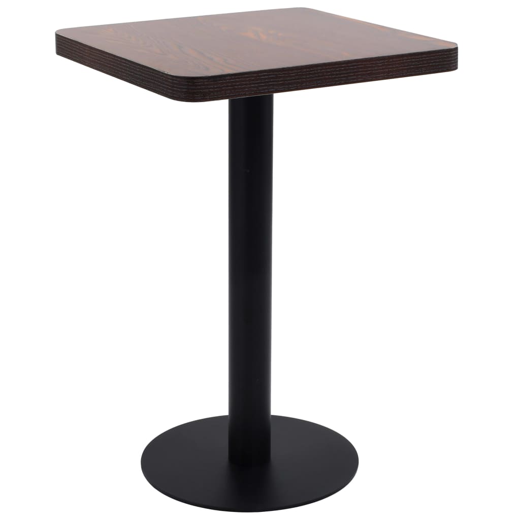 Tavolo Da Bistrot Marrone Scuro 50x50 Cm In Mdf