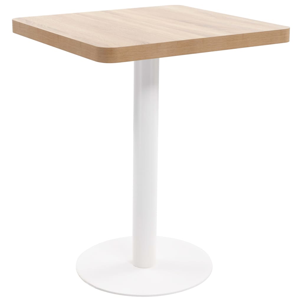 Tavolo Da Bistrot Marrone Chiaro 60x60 Cm In Mdf