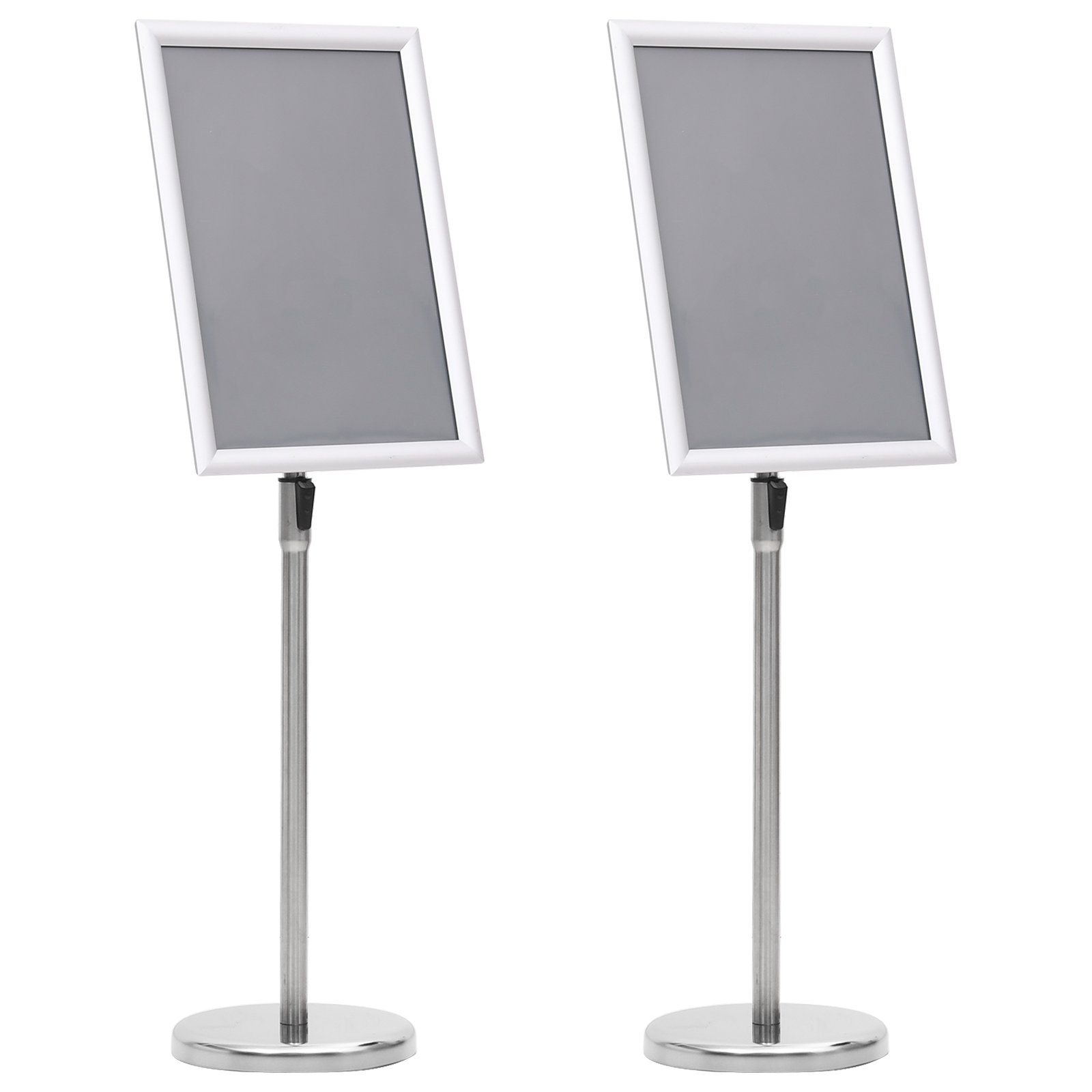 A3 Supporti Pedestal Per Poster 2 Pz Lega Di Alluminio Argento