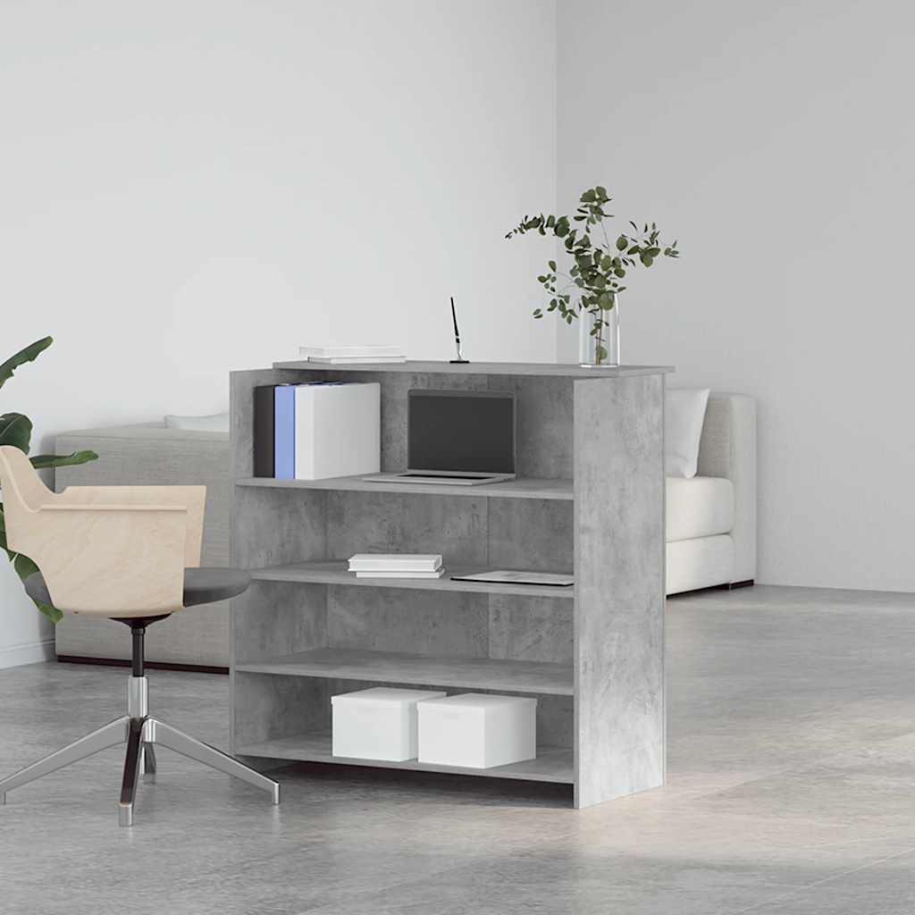 Banco Reception Grigio Cemento 100x50x103,5cm Legno Multistrato - Image 3