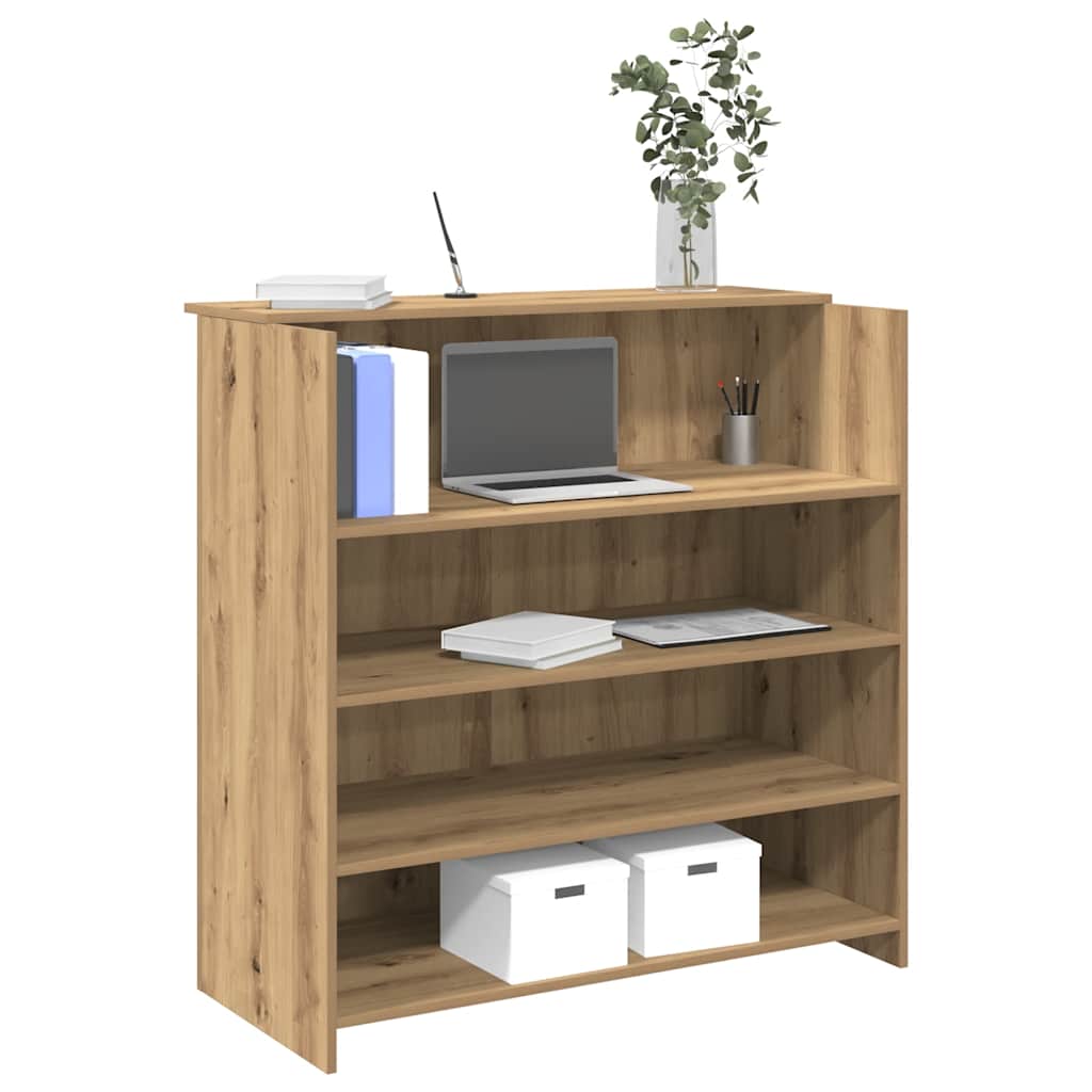 Banco Reception Rovere Artigianale 100x50x103,5cm In Truciolato