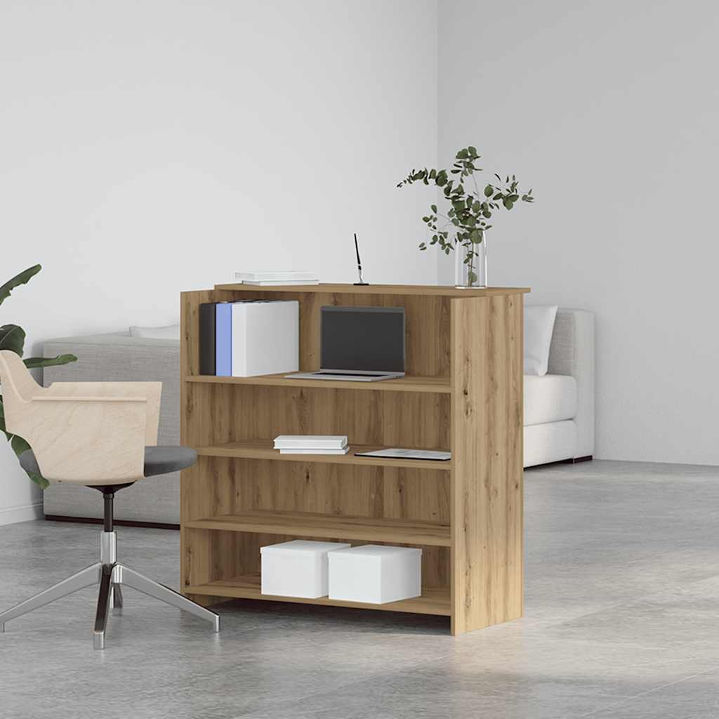 Banco Reception Rovere Artigianale 100x50x103,5cm In Truciolato - Image 3