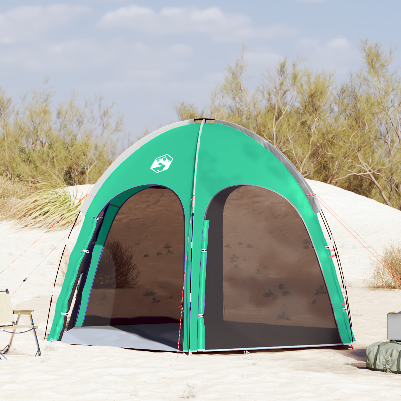 Tenda Da Piscina Verde Mare 366 X 305 X 231 Cm Poliestere