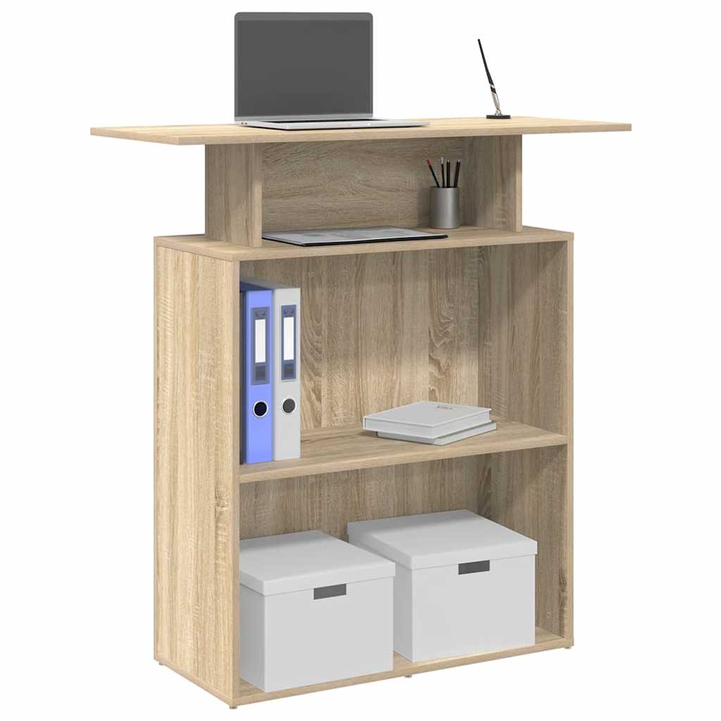 Banco Reception Rovere Sonoma 100x40x104 Cm Legno Multistrato