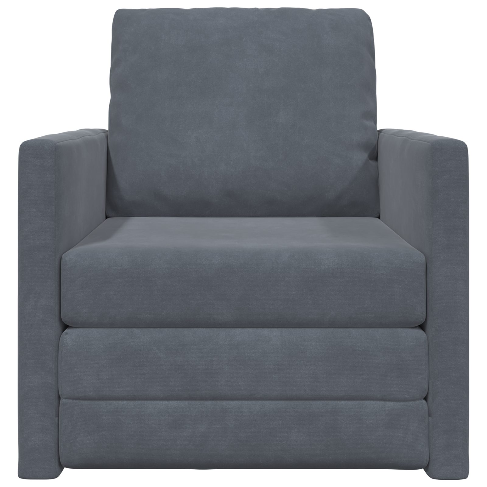 Divano Letto Grigio Scuro 74 X 77 X 81 Cm Velluto - Image 5