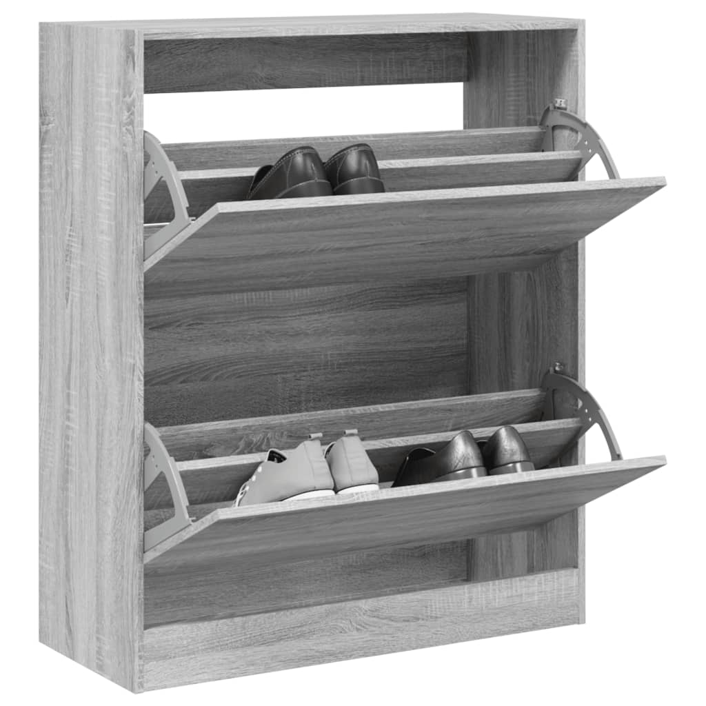 Scarpiera Grigio Sonoma 80x34x96,5 Cm In Legno Multistrato