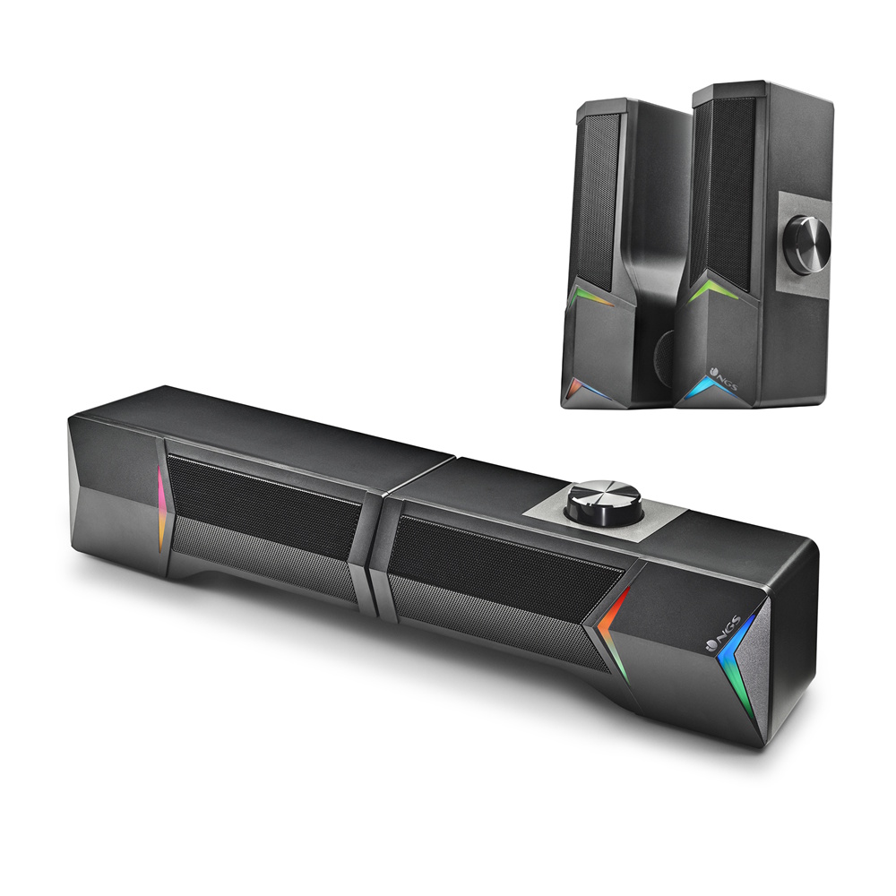 Ngs Soundbar 20w, Wireless Bt, Mic Input, Headset Output, Vol Control