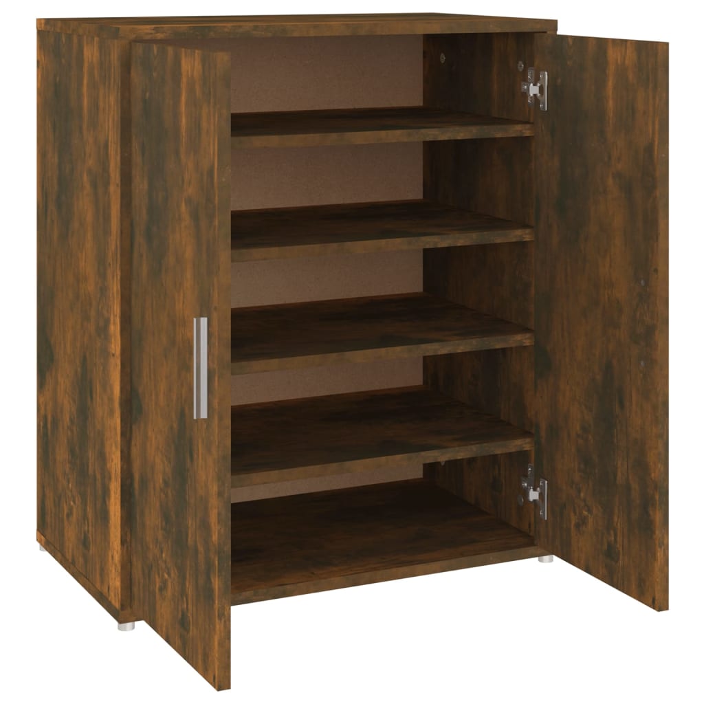 Scarpiera Rovere Fumo 60x35x70 Cm In Legno Multistrato - Image 2