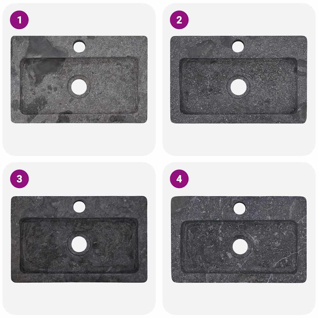 Lavello A Parete Grigio 38x24x6,5 Cm In Marmo - Image 5