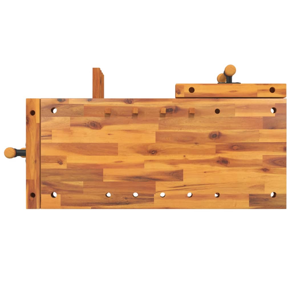 Banco Da Lavoro Con Morse 92x48x83 Cm Legno Massello Di Acacia - Image 6