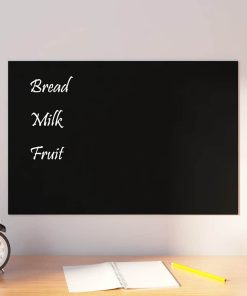vidaXL Pizarra magnética de pared vidrio templado negro 60x40 cm
