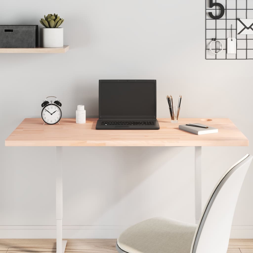 vidaXL Tablero de escritorio madera maciza de haya 110x55x2,5 cm