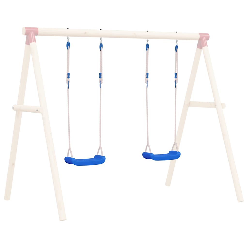 vidaXL Columpios con cuerdas 2 unidades polietileno azul 37x15 cm