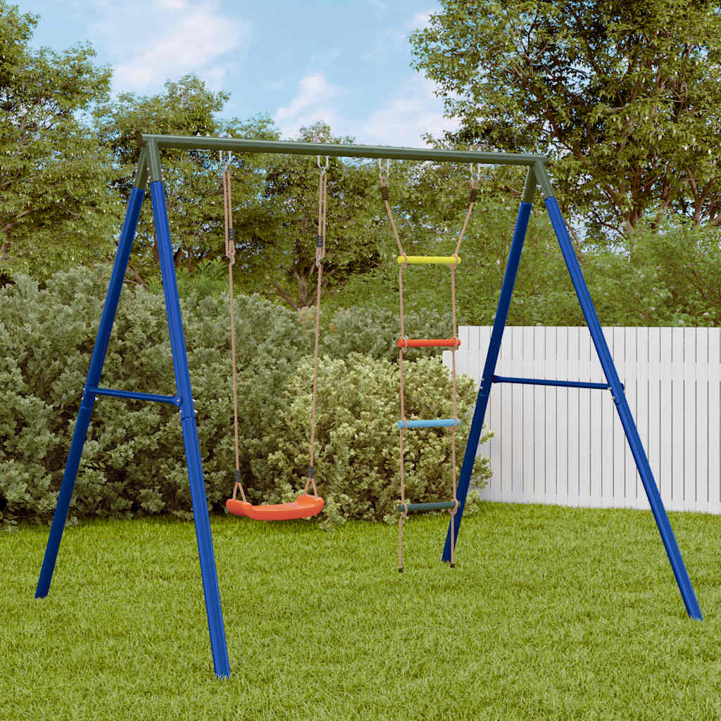 vidaXL Juego de columpios de exterior con columpio y escalera