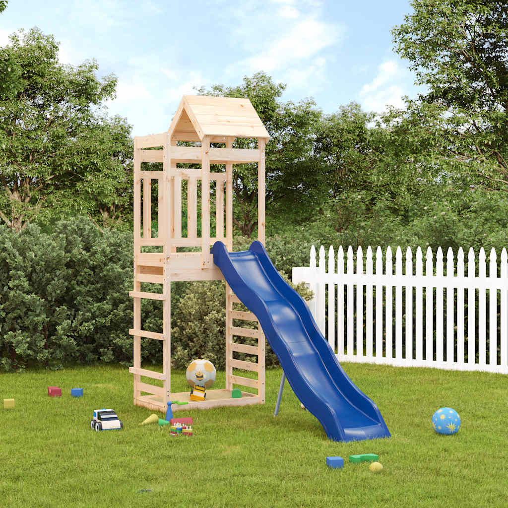 vidaXL Parque infantil de exterior madera maciza de pino