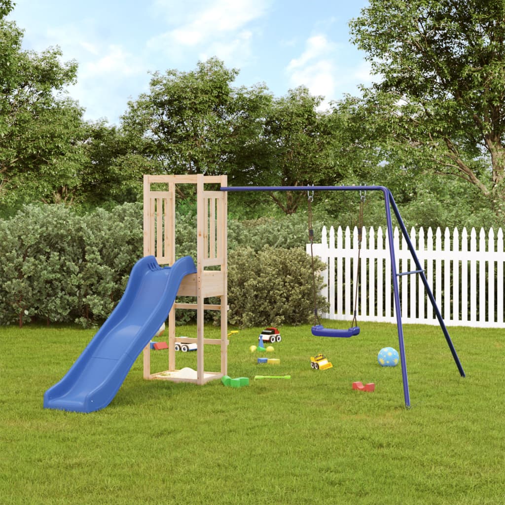 vidaXL Parque infantil de exterior madera de pino impregnada
