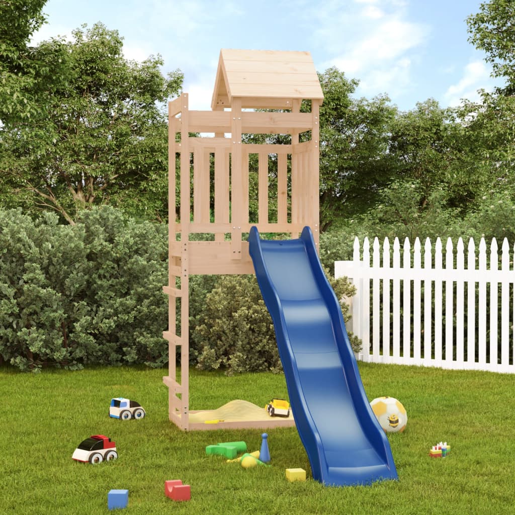 vidaXL Parque infantil de exterior madera maciza de pino