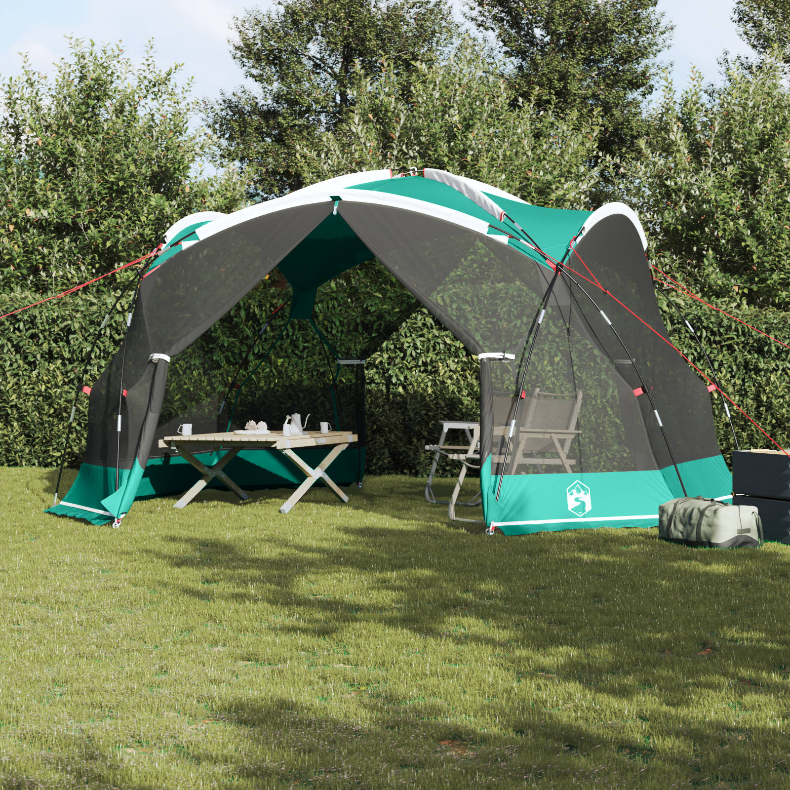 Tende Con Tetto Verde Mare 434 X 434 X 230 Cm Poliestere