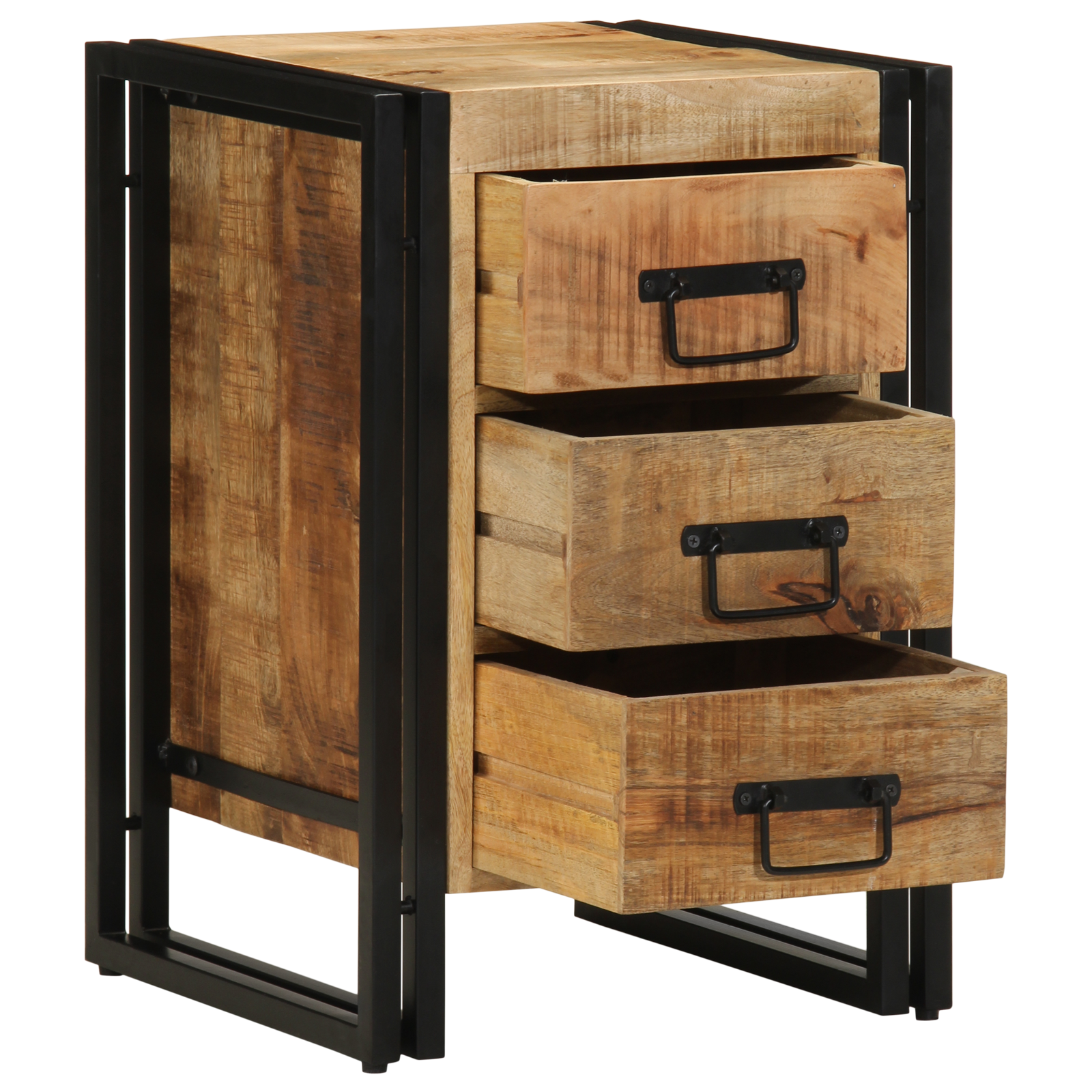 Armadio Da Notte 40 X 35 X 50 Cm Legno Massello Di Mango