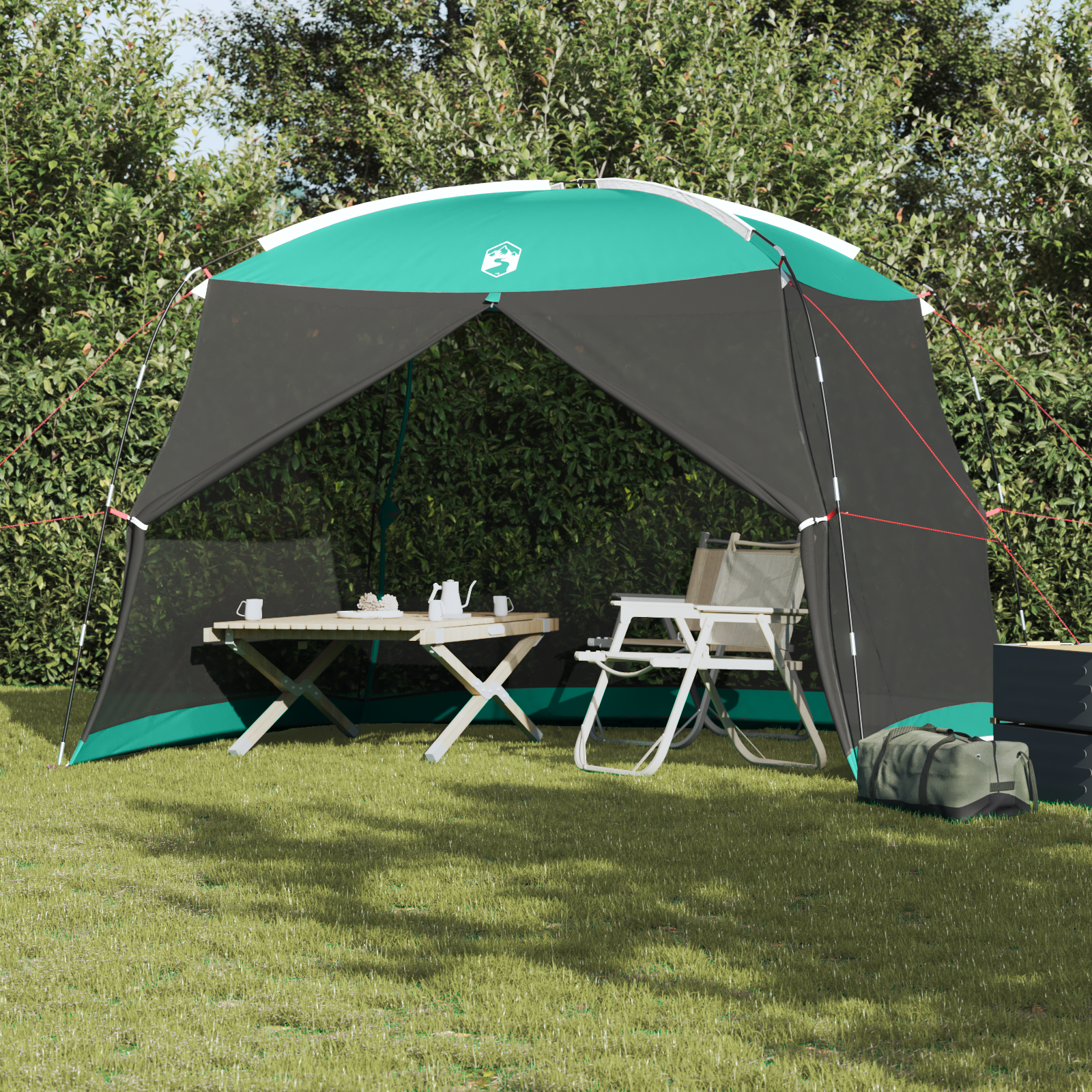 Tende Con Tetto Verde Mare 320 X 320 X 218 Cm Poliestere